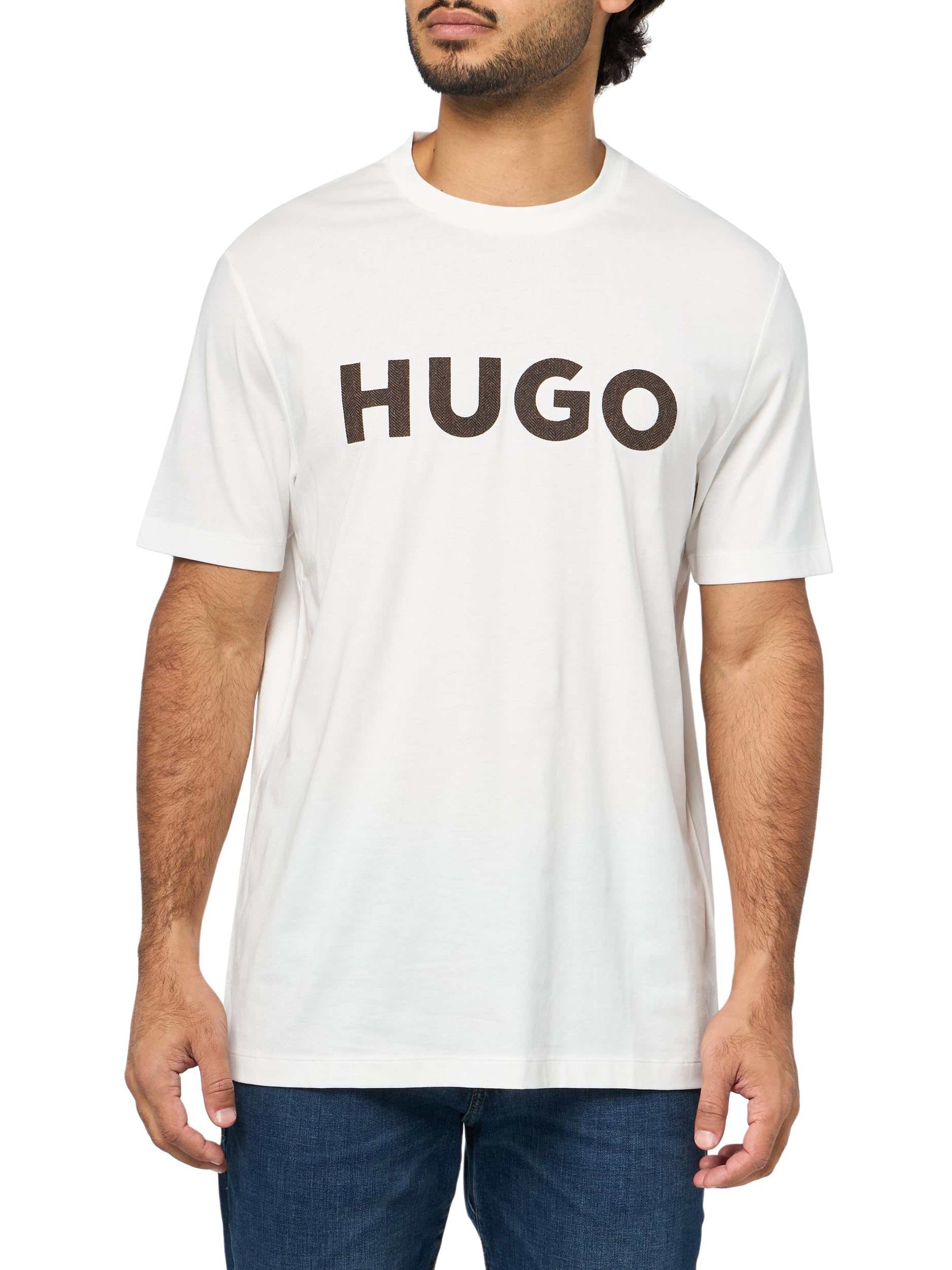 HUGO, Print Logo Short Sleeve T-Shirt, New Cloud White, S Image