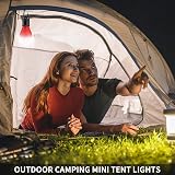 TSLBW 5 Pcs Camping Lights LED Tent Lanterns with Carabiner Clips 3 Modes view 7