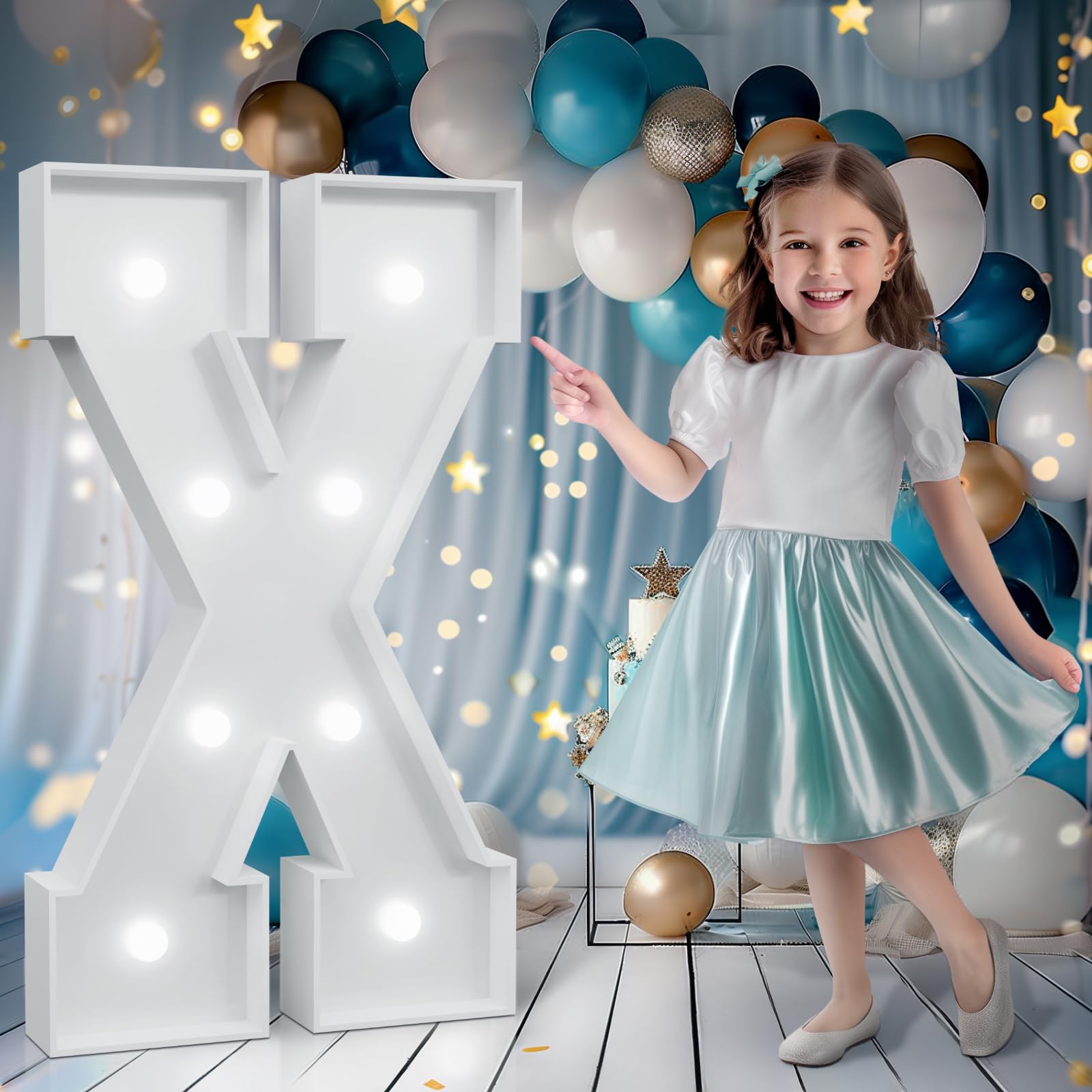 Photo 1 of ****DIY KIT**** Marquee Letter X 3 Feet Tall, Cool White Light Up for Birthday, Anniversary, Graduation Party Decoration, Christmas XMas (DIY Kits)