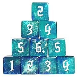 10 PC D6 dice 16mm Acrylic Dice Set for RPG MTG DND