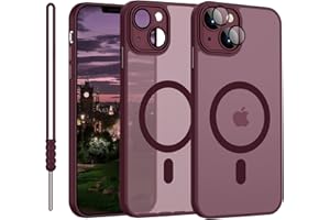 Phone Case for iPhone 13 Case Compatible with MagSafe, YUANDMI Case for iPhone 13 Magnetic Slim Thin Translucent Matte Back S