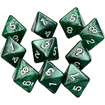 10 Pcs Dungeons & Dragons D12 Dice Set – 12 Sided Dice Set for