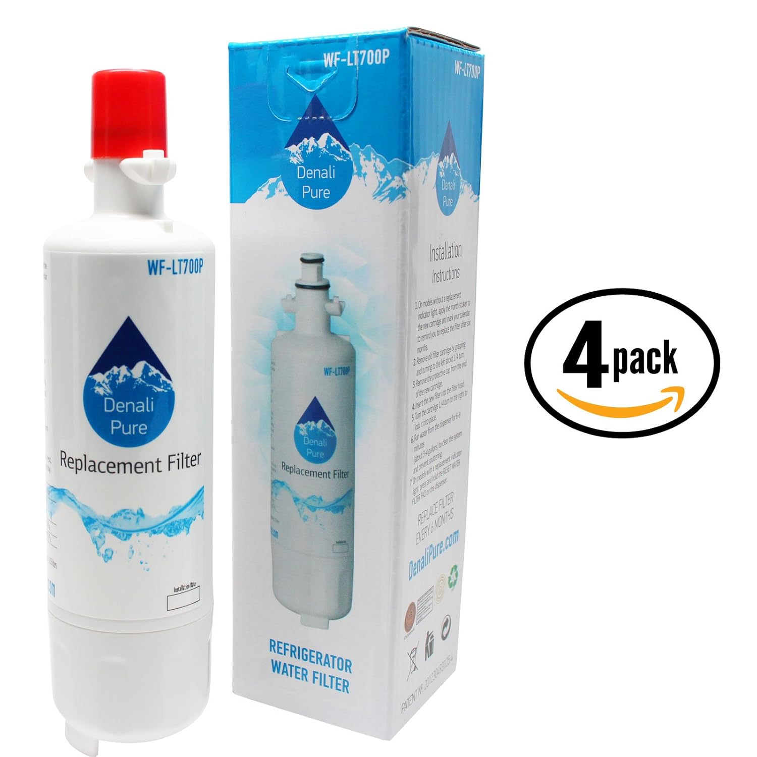 4 unidades de repuesto LG lfx28978st/00 nevera filtro de agua ...