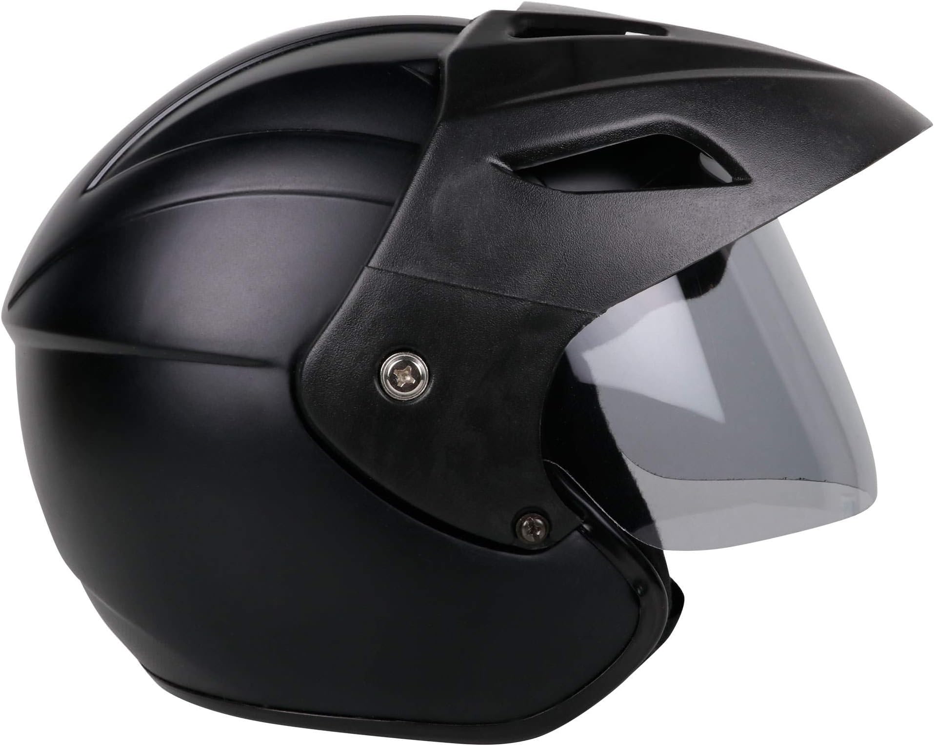 Mototrance Open Face Helmet Matt Black (Size-L, 58-59 cm)