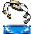 Hirificing 2PCS Car LED Headlight Decoder, 9006/9005 Blinker Resistor Hid LED Conversion Kit Warning Error Decoder Universal Anti Flicker Relay Canceller Capacitor Resistor Harness Adapter（9006/9005）