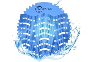 ADEVAR Urinal Screen Deodorizer,30 Pack Urinal Cakes Deodorizer Anti-Splash Bulk Fresh Urinal Mats Screens for Toilet Bathroom Restauran Office School Stadiums Mall Hotel(Blue Ocean)
