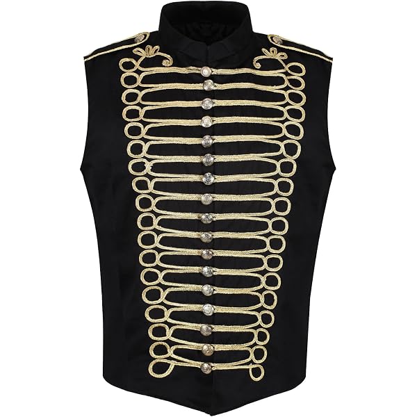 Ro Rox Sleeveless Marching Band Parade Military Jacket