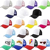 SGBETTER 18 Pcs Kids DIY Sublimation Trucker Hats Blank Trucker Hats Summer Mesh Baseball Caps for Kids Summer Outdoor Sports