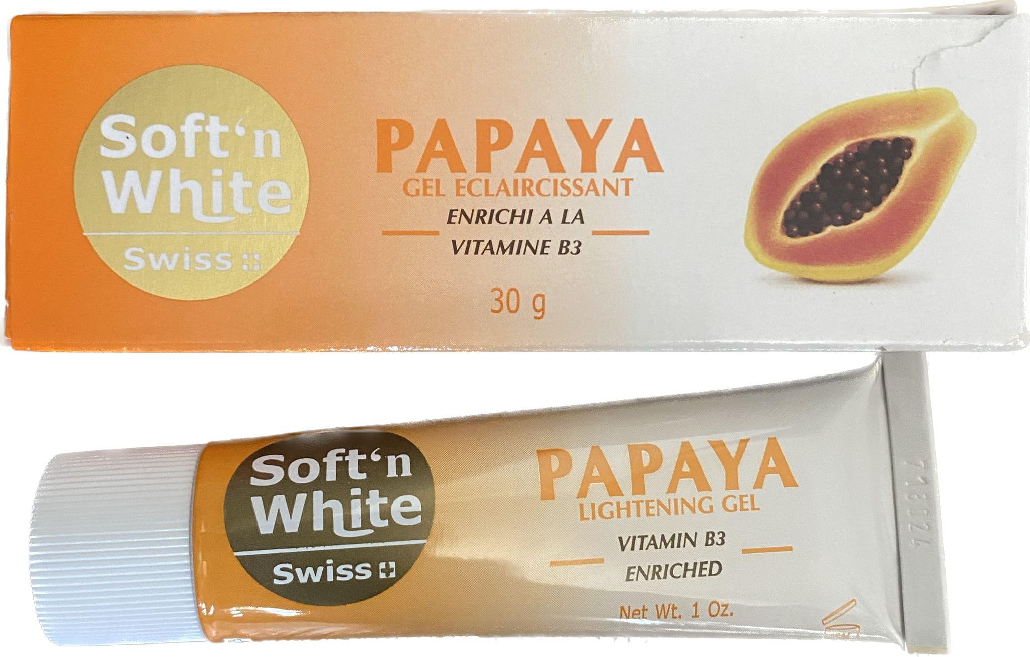 Soft'N White Papaya Lightening Gel 1 Oz