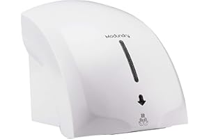 Modundry Wall Mounted Hand Dryer, Easy to Install for Lavatory Bathroom.Low Noise 50dB,Intelligence Sensing System Hand Dryer Commercial,Powerful 1800W with Timing Progress Light (White)