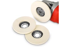 NuoDunco 3Pack 4-1/2" x 7/8" Wool Felt Buffing Wheel Felt Polishing Pads for Angle Grinder Rotary Tool Abrasive Grinding