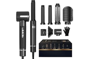 7 in 1 Hair Dryer Brush, Powerful Blow Dryer Brush with Auto- Wrap Curler, Detachable Fast Drying, Volumizing, Curling, Strai