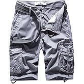 FOURSTEEDS Women's Cotton Relaxed Fit Casual Multi-Pocket Bermuda Cargo Shorts