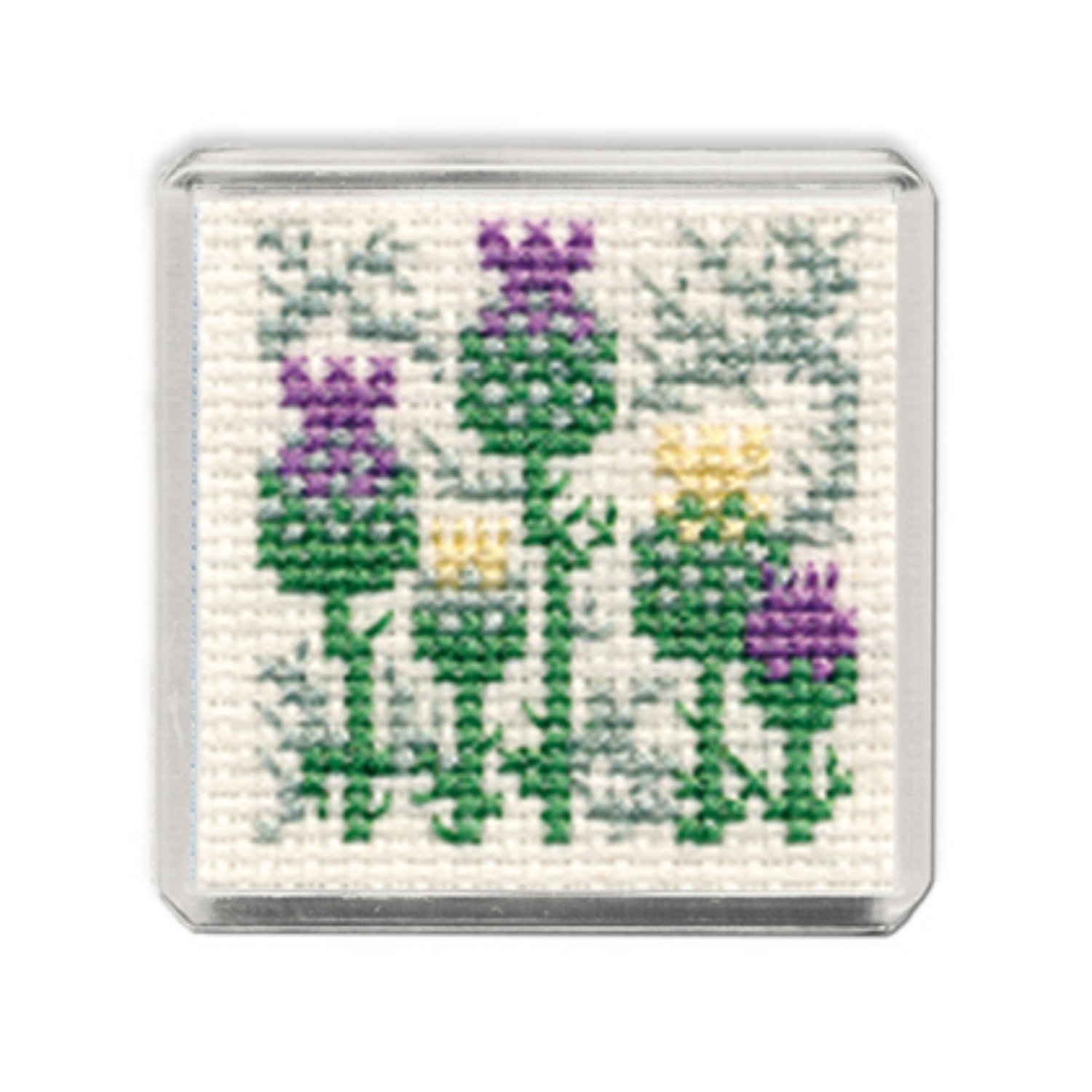 Fridge Magnet Scottish Cross Stitch Kit 'Scottish Thistle' by Textile Heritage