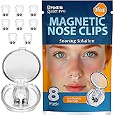 Magnetic Nose Clips to Reduce Snoring – Magnetic Nasal Dilators for Men & Women – Silicone Snore Stopper with Adjustable Magnets, Comfortable Nasal Clips for Quiet Sleep