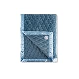 Dreamland Baby 4lb Weighted Blanket for Kids. Breathable Dual Fabrics with Minky Cooling Side & Cozy Microfleece on Reverse. Mom-Owned US Business, Premium Materials (Ocean Blue)