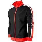 SCREENSHOT Mens Hip Hop Premium Slim Fit Comfort Track Jacket - Athletic Fitness Fashion Urban Lifestyle Streetwear Top