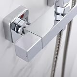 Huibathroom Thermostatic Shower Mixer Set with Handheld and 8" Overhead Rain view 7