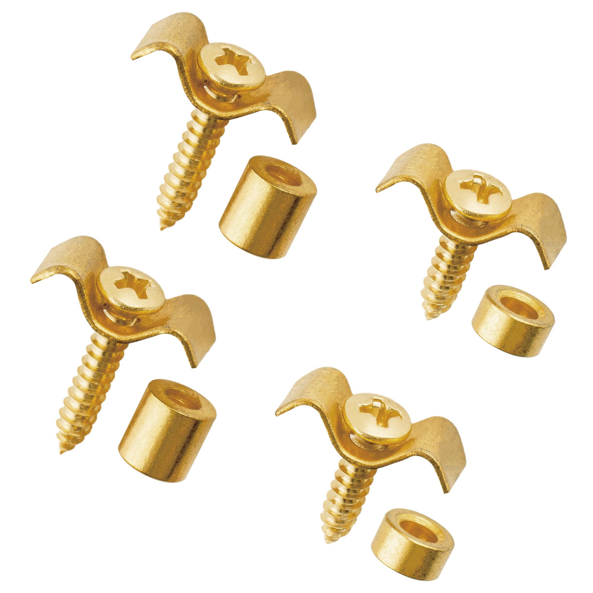 Musiclily Vintage Guitar String Trees String Retainer Guides for Strat Tele Style Electric Guitar, Gold(Set of 2)