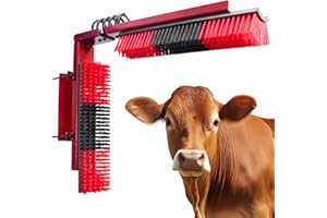 SAYUTIE Livestock Scratch Brush With Spring Iron Holder，Animal Back Scratching Brush For Cow,Cattle,Sheep, Horses,Pigs，Massage Grooming Tool