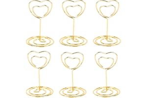 WOHENI 20Pcs Mini Table Number Holders,Place Card Holder,Wire Picture Holder,Small Size Table Card Holders,Photo Holder for Centerpieces,Wedding Reception,Party, Birthday (Gold)