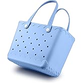 LiAYiD Rubber Beach Tote Bag Waterproof Tip-Proof Outdoor Tote Bag for the Beach Boat Pool Sports