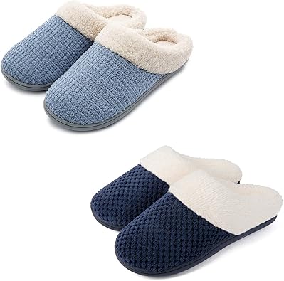 ultraideas comfort fleece memory foam slippers at amazon