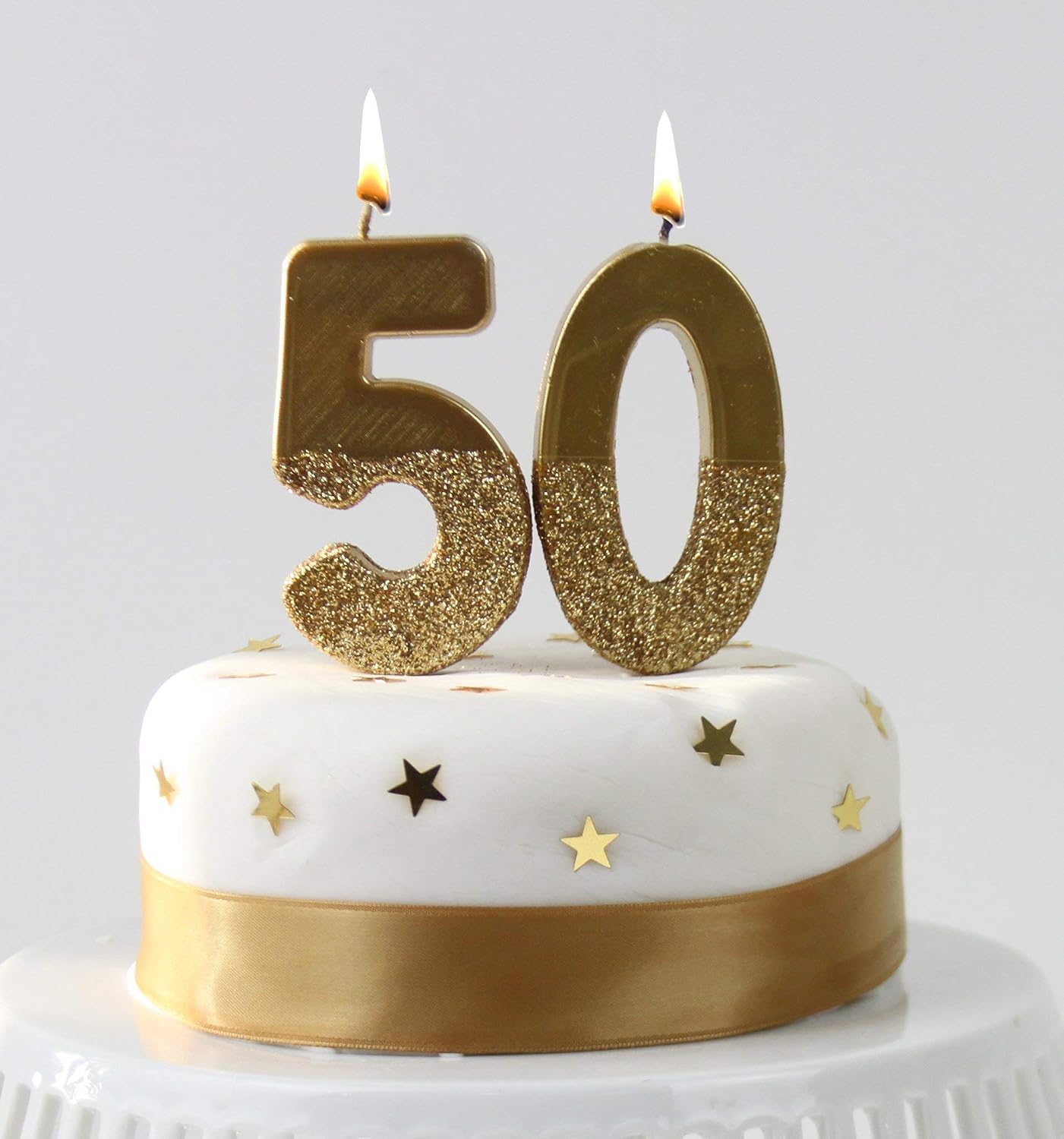 Gold Glitter Number one 1 Birthday Candle, Height 8cm, 3" - Image 5