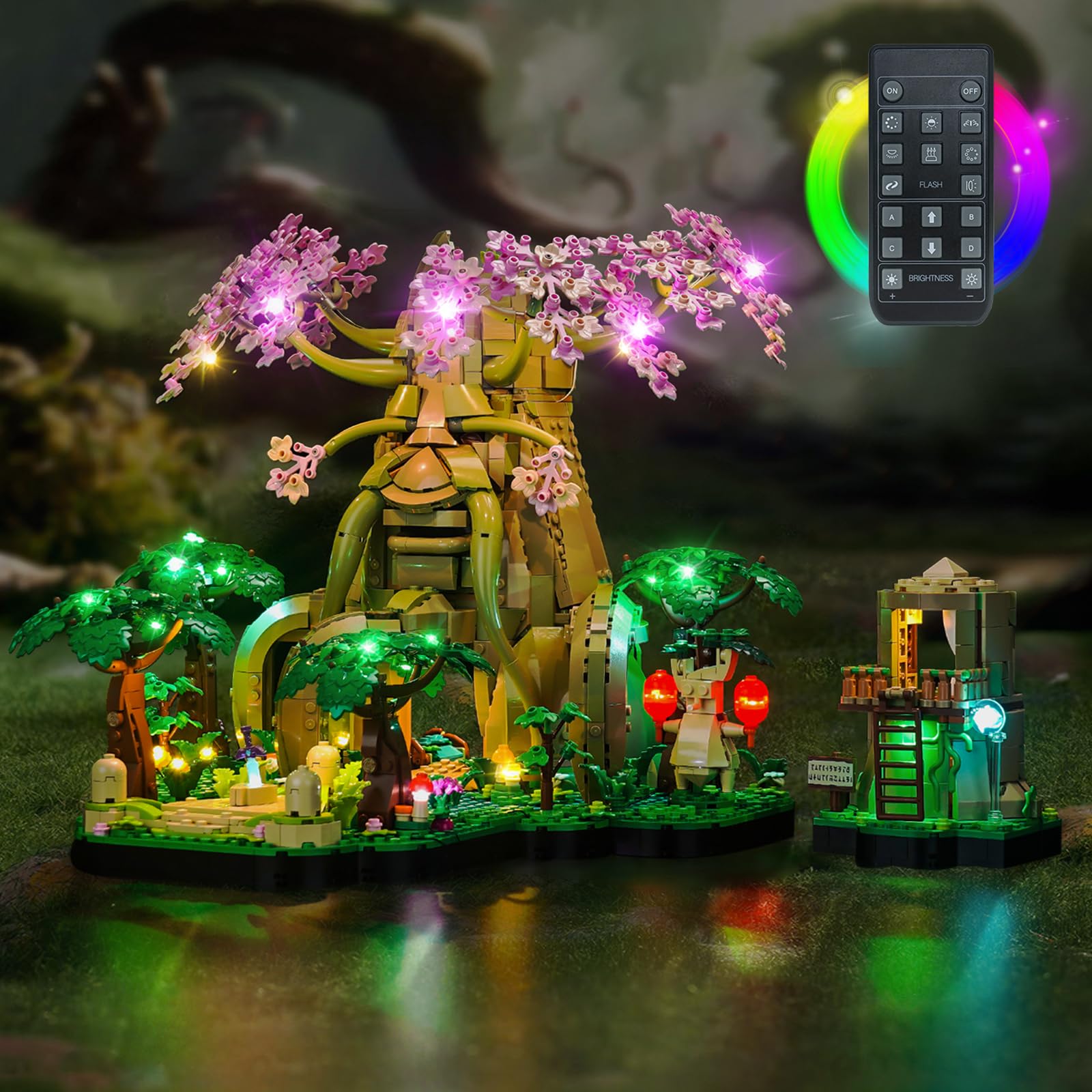 Remote Control Light Kit Compatible with Lego 77092 Great Deku Tree 2-in-1 (No Model), Led Light Set for 77092 Great Deku Tree 2-in-1 Creative Toys — image 1