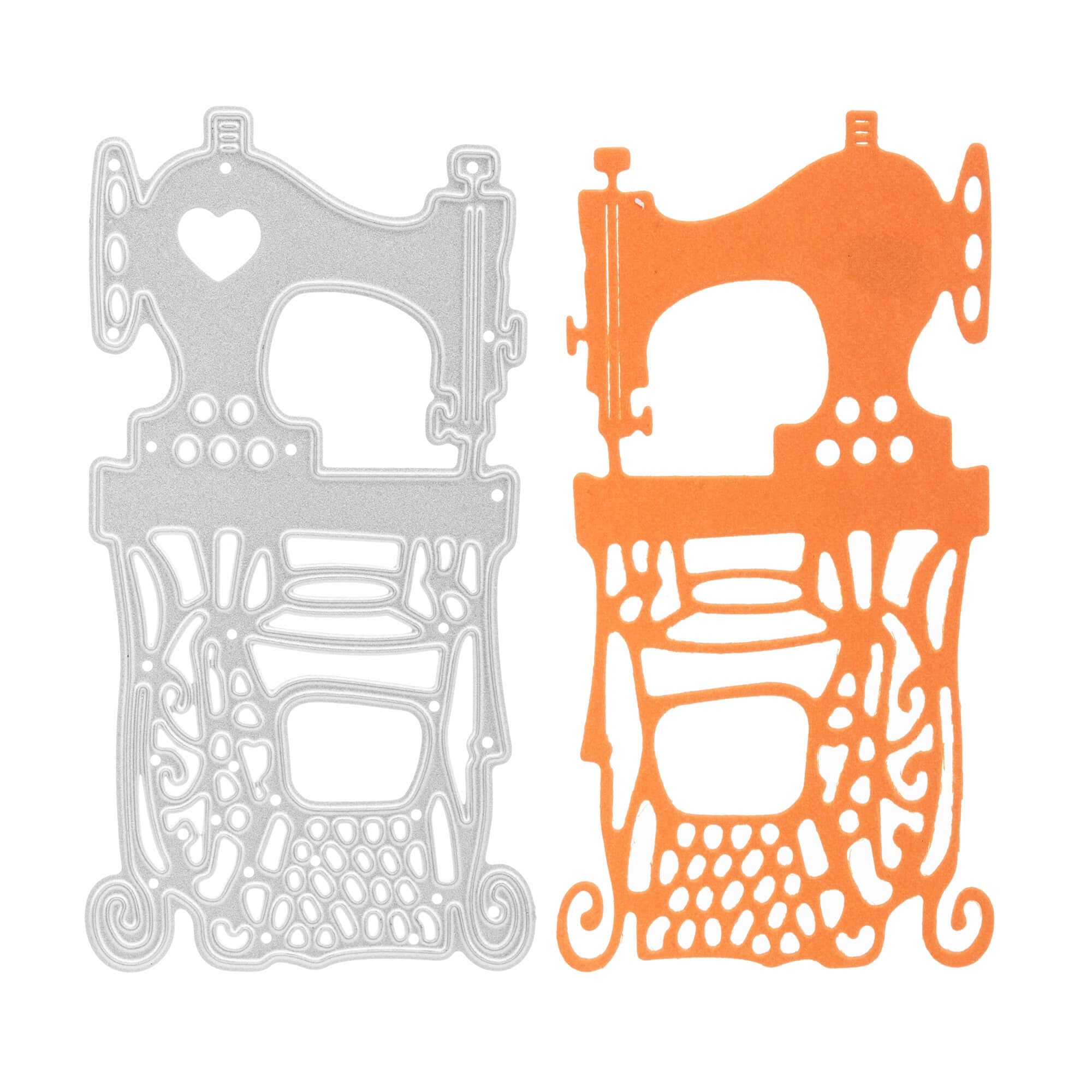 Stanzenshop.de Stanzenshop Cutting stencil sewing machine on a table, cutting dies, stencils, scrapbooking, card making, DIY, embossing stencils, paper cards, cutting dies