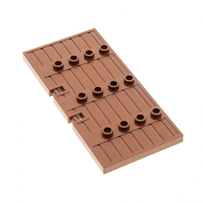 Bausteine gebraucht 1 x Lego System Tür rot braun 1x5x8 Flügel Blatt Palisaden Tor Haus Castle Burg Set 70590 41068 76056 707