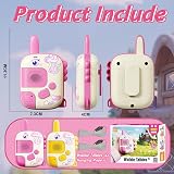 DQMOON Unicorn Walkie Talkies Kids Toys 2 Pack 1,000 ft Range Girls Gifts view 7
