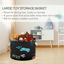 YETTASBIN Gamer Elements Cotton Rope Basket Large