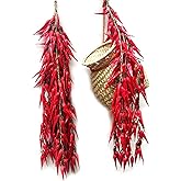 FuyoSegen 10pack Simulation Artificial Lifelike Fake Vegetable Artificial Garlic Red Chili Pepper Fake Vegetables Hanging Rope Home Kitchen Party Wall Decor Photography Props