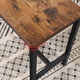 VASAGLE KTB33X Dining Table Benches Set of 2 108 cm Rustic Dark Brown view 7
