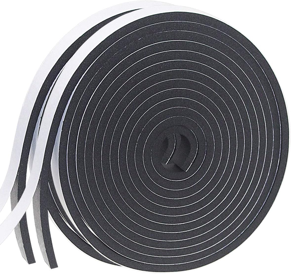 Storystore Foam Insulation Tape, 12mm(W) x 6mm(T) Weather Stripping, High Density Neoprene & Foam, Door & Window Seal