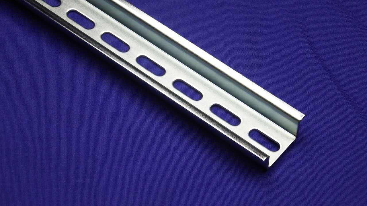 New DIN Rail Slotted Steel, PreCut 35mm x 15mm, 350 mm (14 Inch) Long