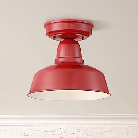Urban Barn Rustic Farmhouse Outdoor Ceiling Light Fixture Red