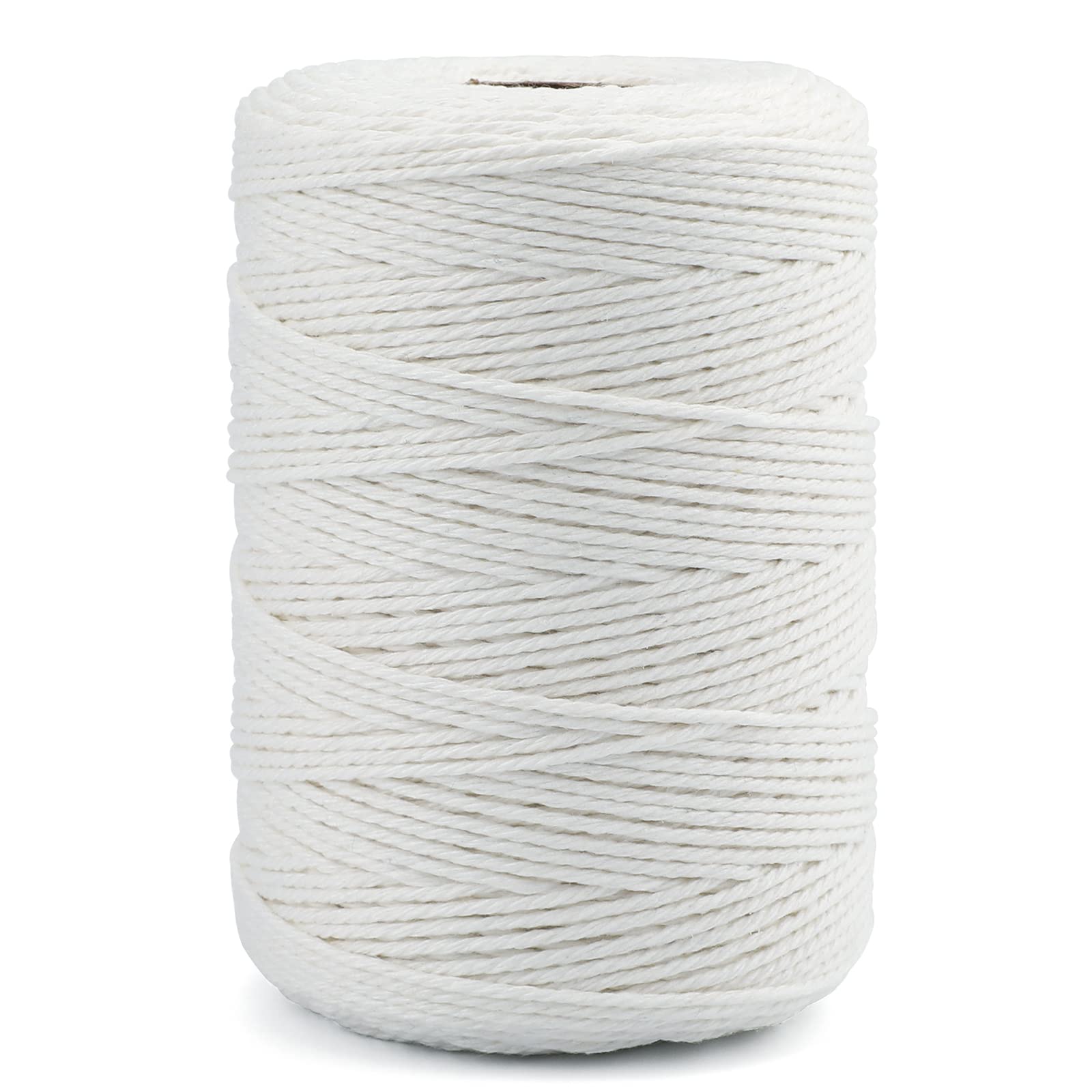jijAcraft 2MM White Cotton String: 200M 656ft Butchers Cooking String Twine for Crafts, Gift Wrapping, Tying Meat, Making Sausage
