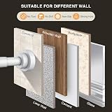 FRENESSA Shower Curtain Rod Stainless Steel Extendable 125-205cm White view 6