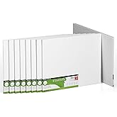 Daler-Rowney Simply. Canvas Panel, Super Bulk Pack 100% Cotton, Pre-Primed, 27 Pack, 16x20, White