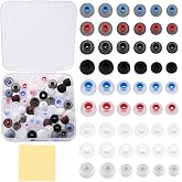 54Pcs Silicone Earbud Replacement Tips, S/M/L Ear Bud Tips, Rubber Earbud Covers Compatible with Most Earphones (Inner Hole 3.8mm-5.1mm)