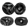 (2) JVC CS-DF620 300w 6.5"+(2) CS-DF6920 400w 6x9" Car Audio Coaxial Speakers