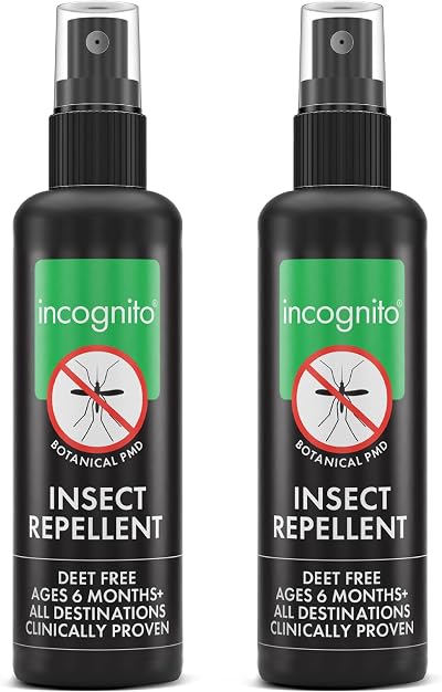 Incognito Insect Repellent Spray 2x100ml DEET Free Natural PMD