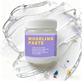 Acrylic Modeling Paste 3D Art Texture Paste 9.88oz/280ml, Ideal for Wood/T-Shirts/Glass/Stone, Sculpting Material Fast Drying Gesso Alternative DIY Crafts Projects (Transparent Texture Paste)