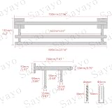 Sayayo 28-Inch Chrome Towel Rail Wall Mounted SUS304 Stainless Steel EGZ8070-C view 5