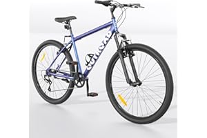 Max4out 26 inch Mountain Bike 7/21 Speeds Lightweight Cycling Bicycles, Dual Disc/V Brake,Metal Frame Bicycle for Men and Women, Adult Racing Bike, Road Bike(Blue/Grey/Black/Red)