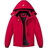 Boys Waterproof Ski Snow Jacket Winter Fleece Lined Warm Coat Hooded Windproof Kids Outerwear