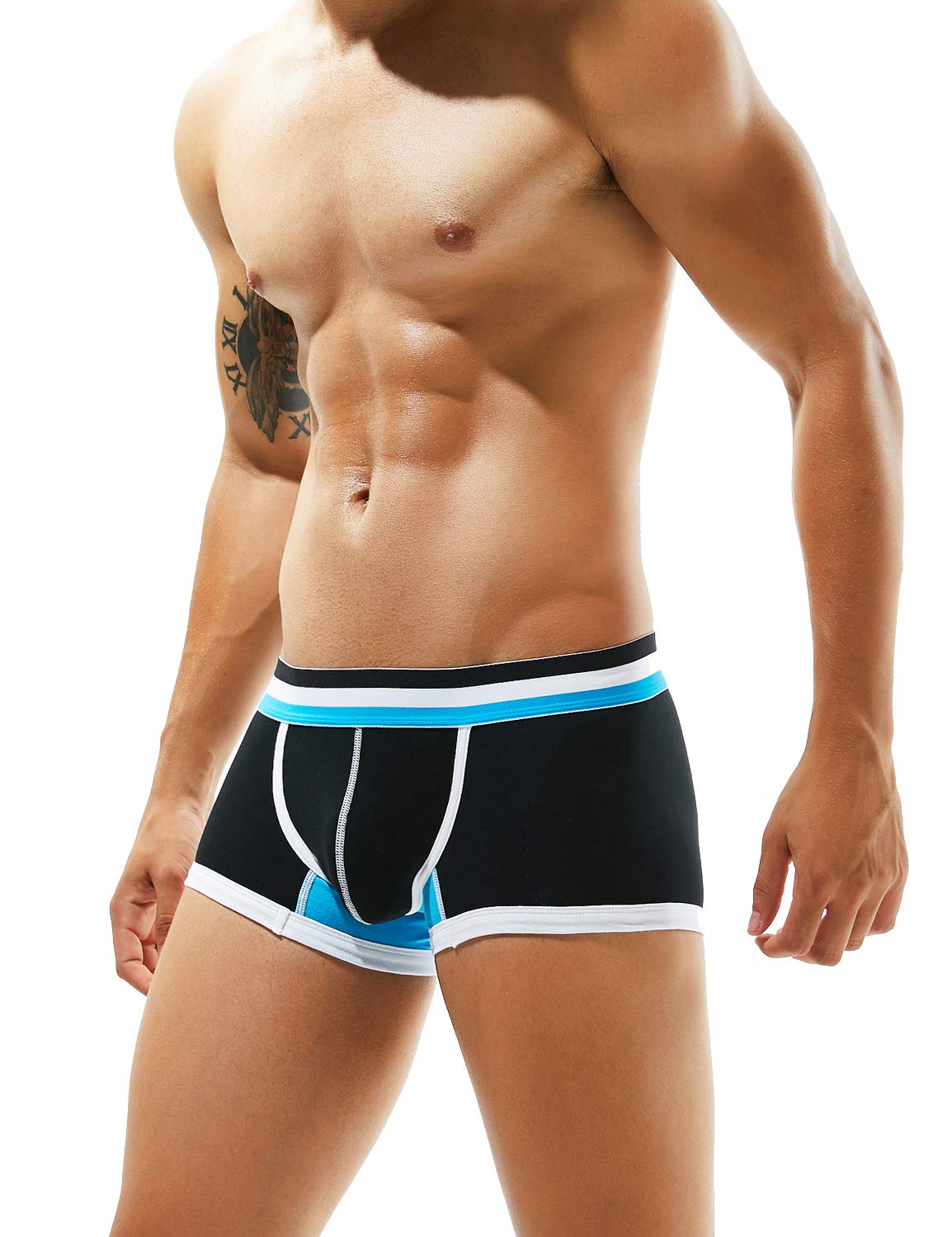 SEOBEAN Mens Low-Rise Trunk Boxer Brief Underwear