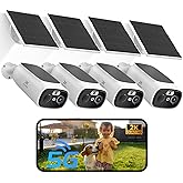 ELECCTV 2K Solar Camera Outdoor Wireless, 2.4/5 Ghz WiFi Cameras for Home Security,130°-Wide View,Color Night Vision, IP65 Waterproof,2-Way Audio,Cloud/SD, Support Alexa